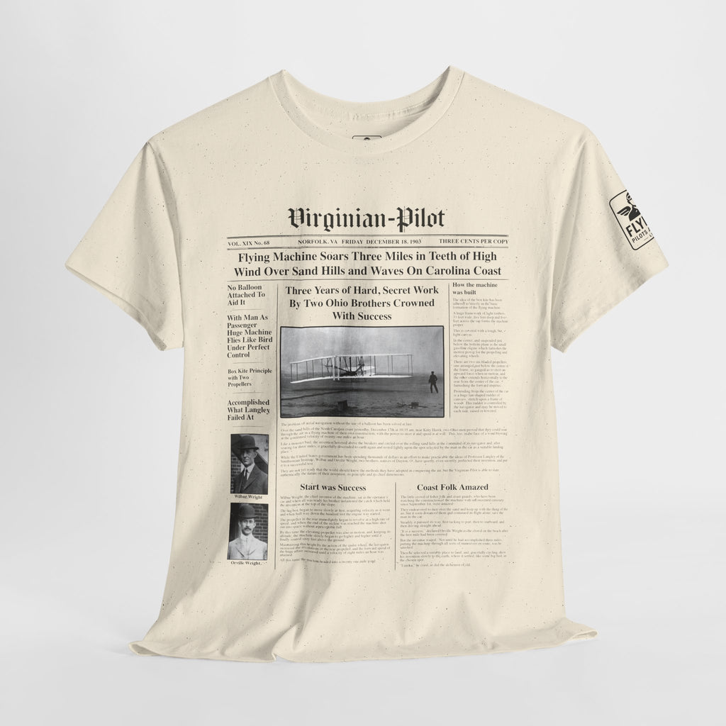 Wright Brothers First Flight News Article - T-Shirt