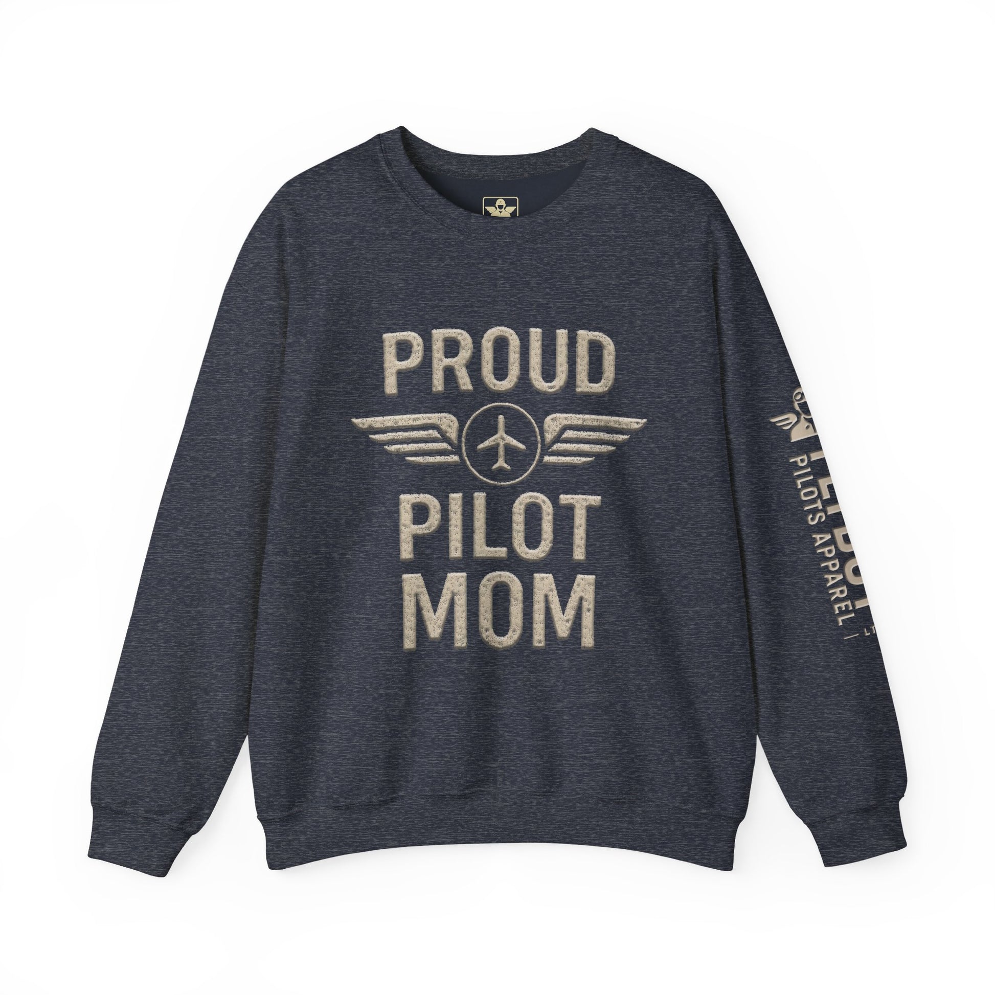 Proud Pilot Mom - Crew Neck Sweatshirt