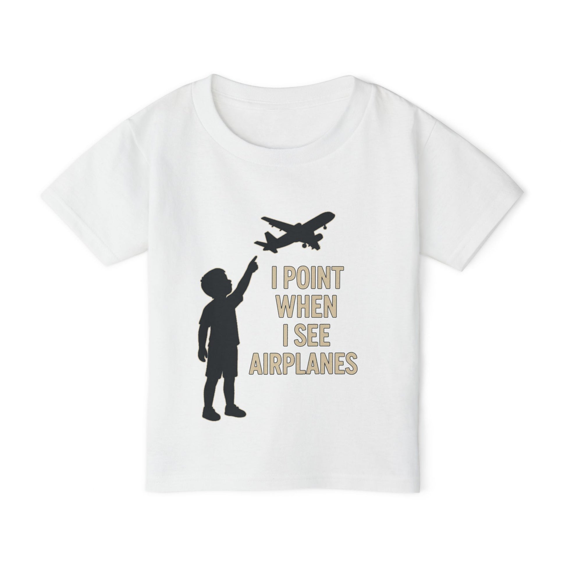 I point when I see Airplanes - Toddler Cotton Tee