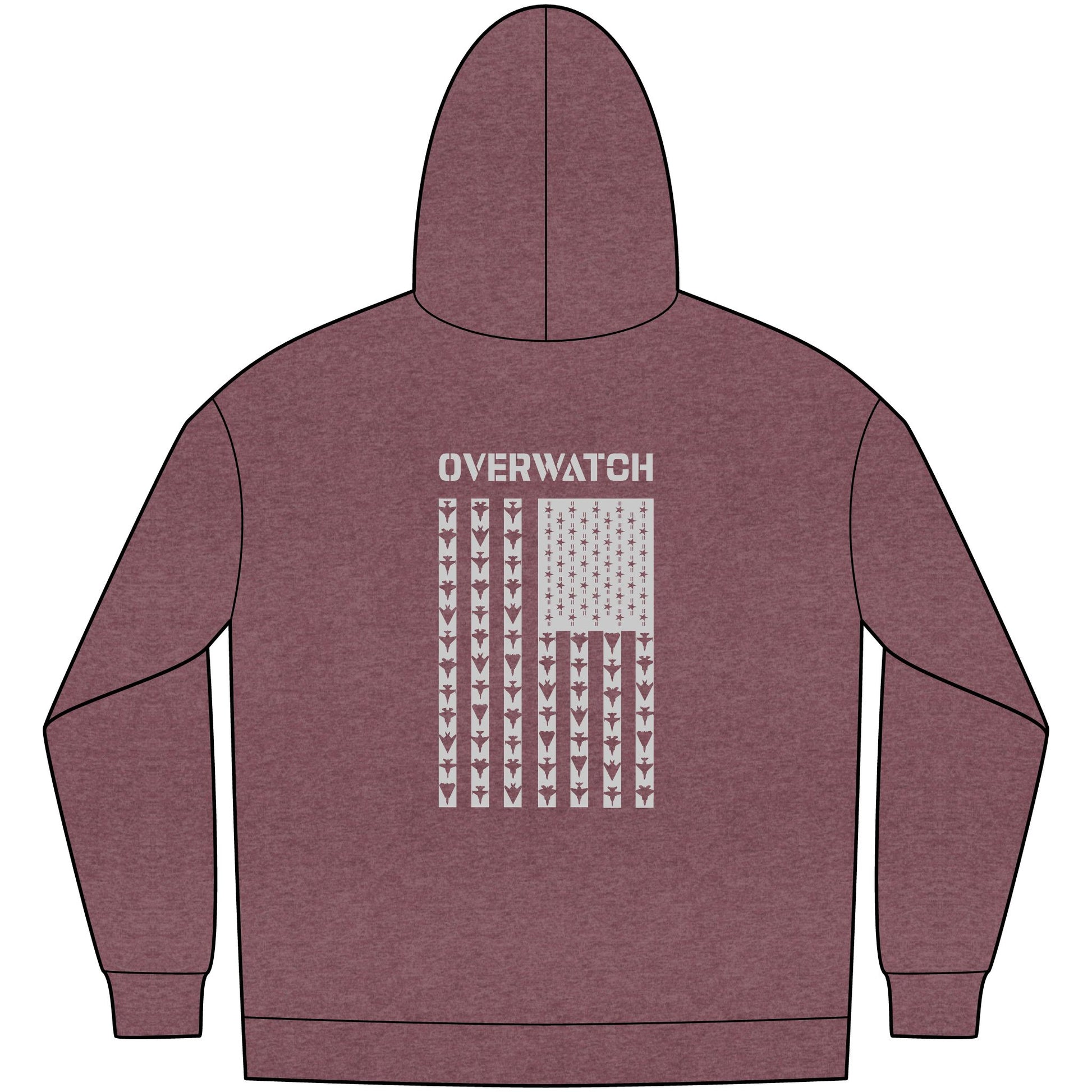 Overwatch American Flag Jets - Hoodie - Back/Logo Front