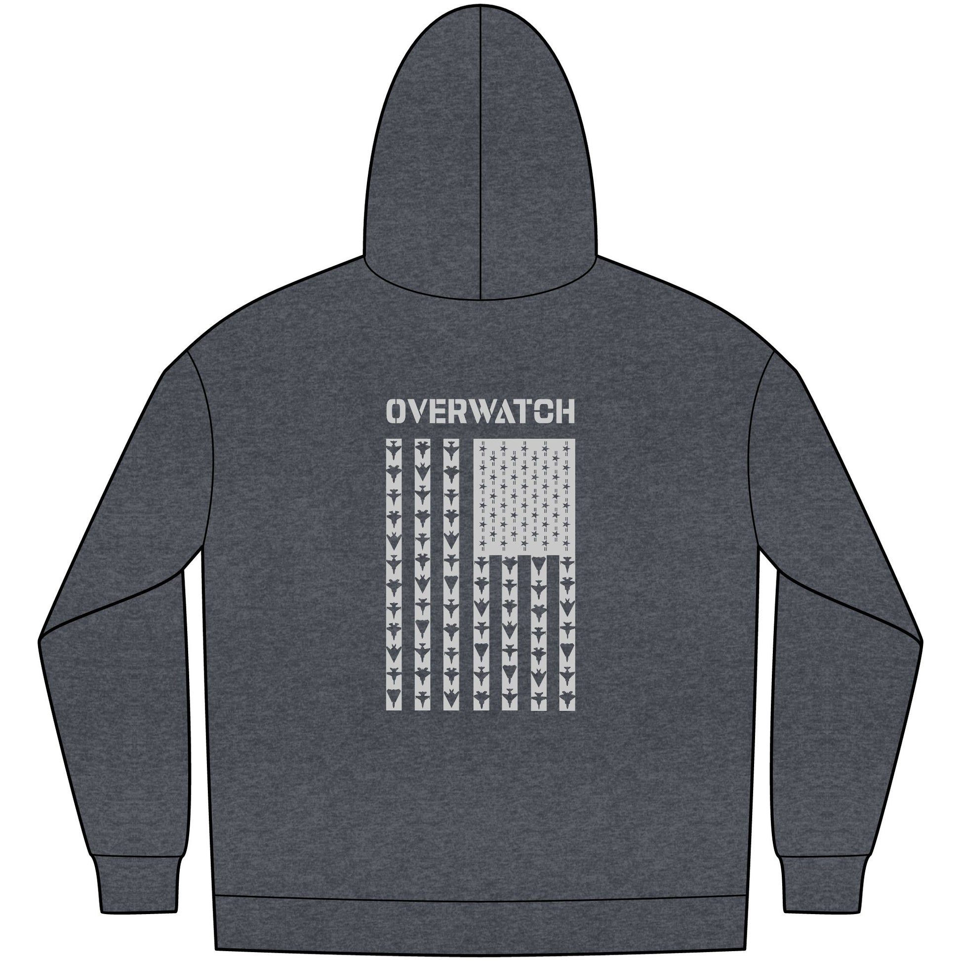 Overwatch American Flag Jets - Hoodie - Back/Logo Front