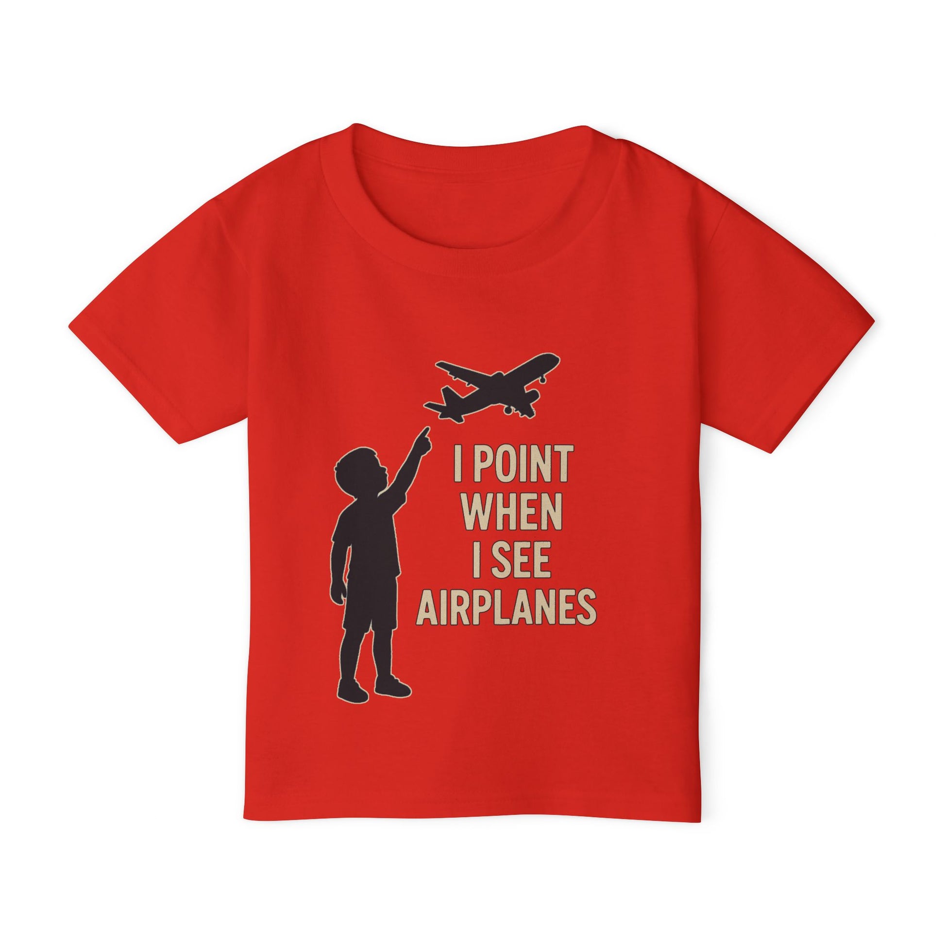 I point when I see Airplanes - Toddler Cotton Tee