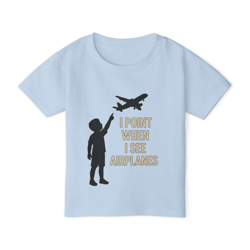 I point when I see Airplanes - Toddler Cotton Tee