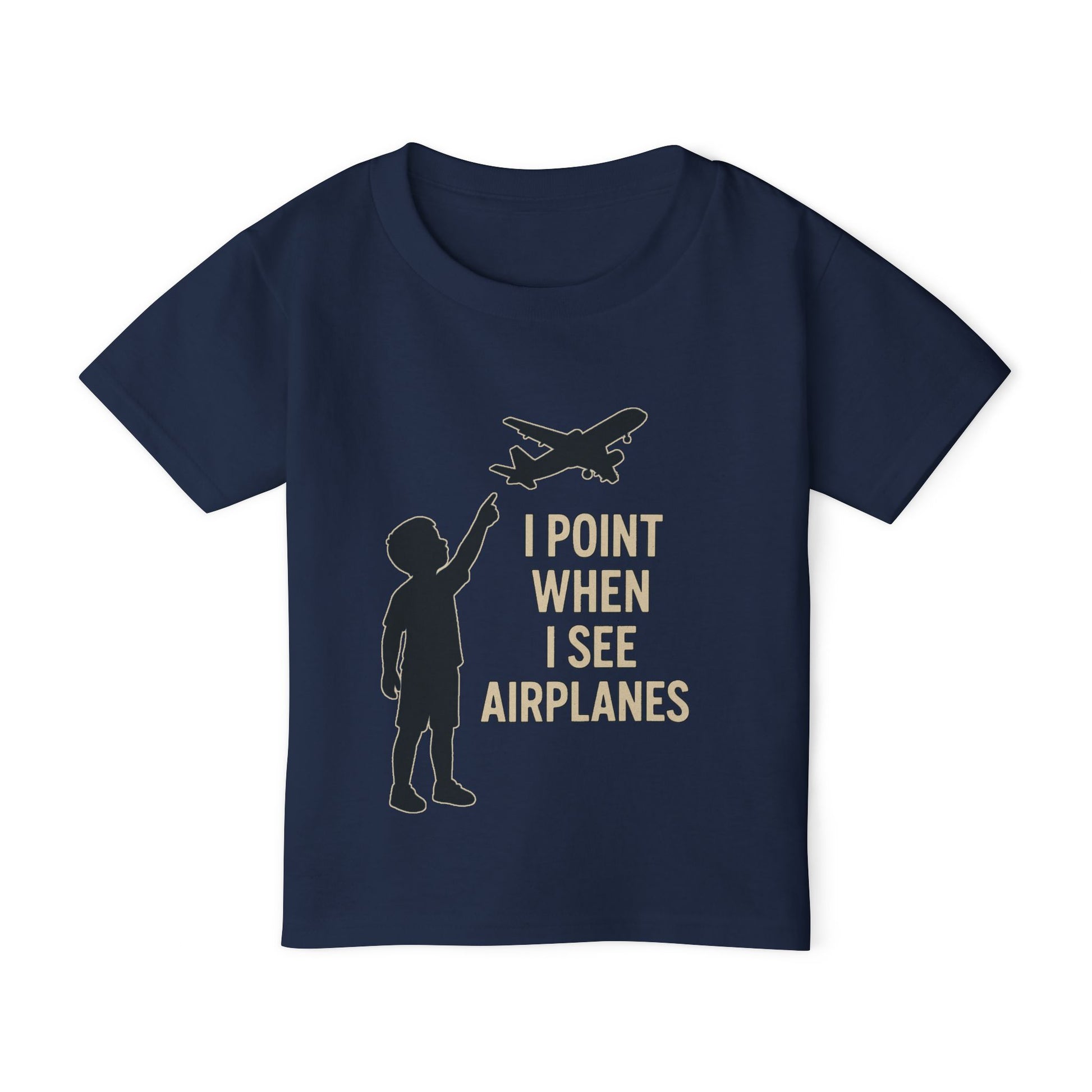 I point when I see Airplanes - Toddler Cotton Tee