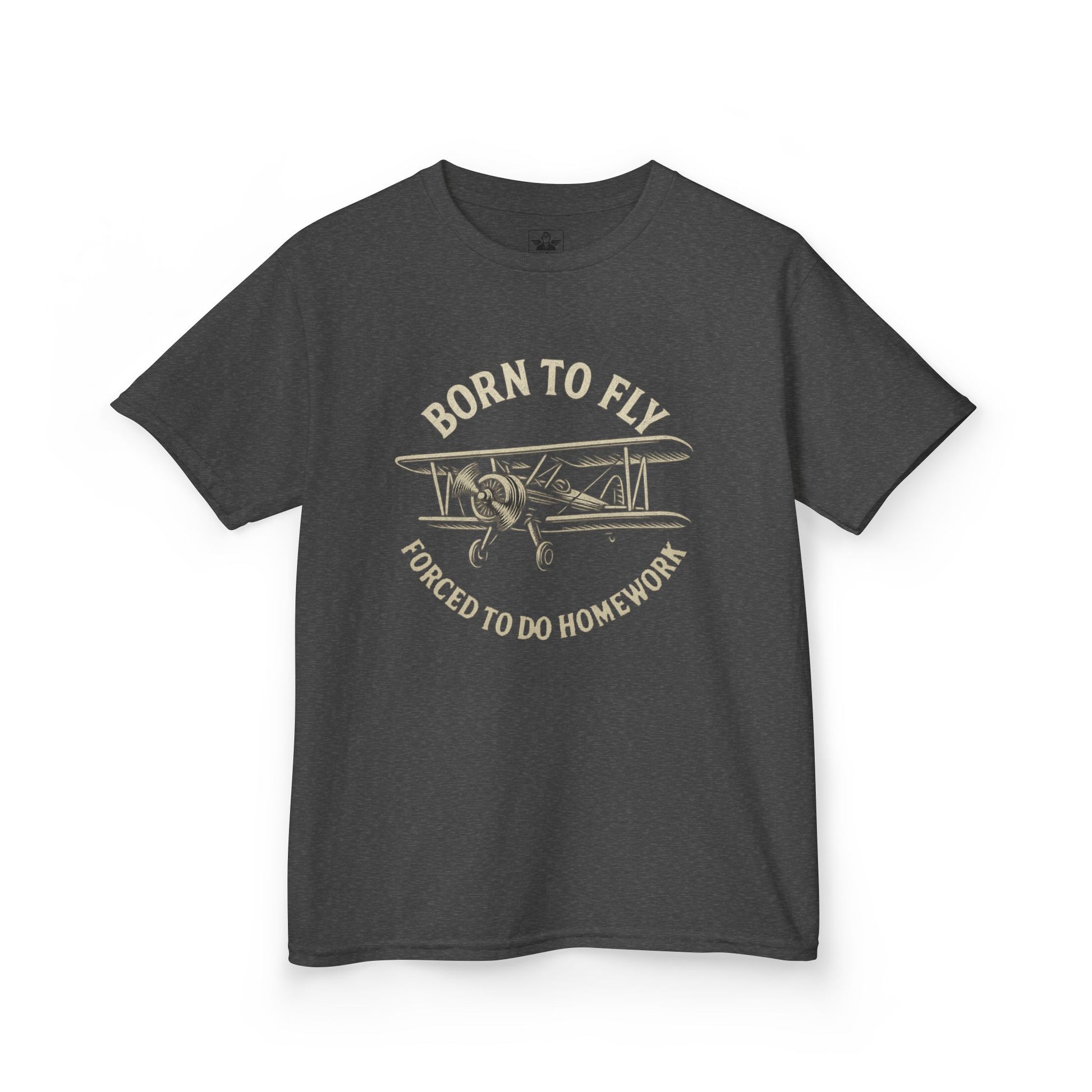 Born to Fly, Forced to do Homework - Youth Cotton Tee