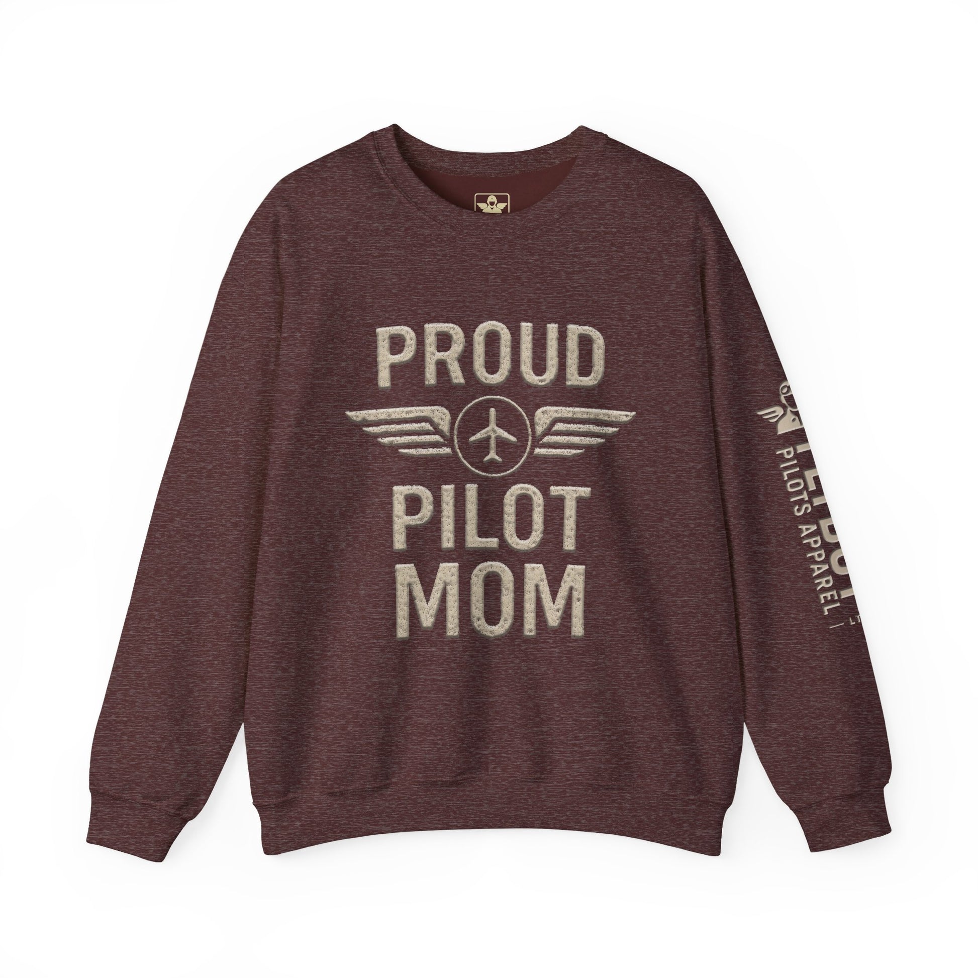 Proud Pilot Mom - Crew Neck Sweatshirt