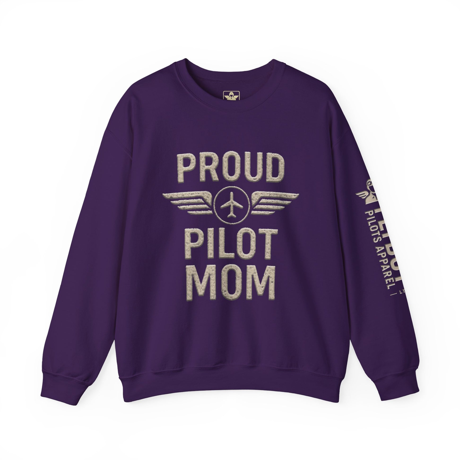 Proud Pilot Mom - Crew Neck Sweatshirt