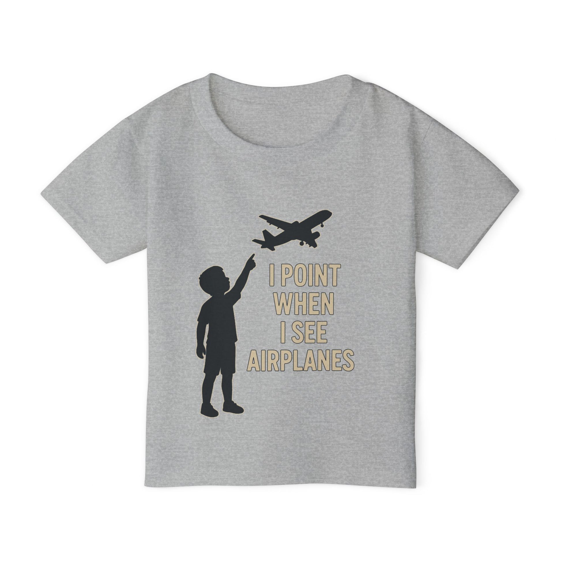 I point when I see Airplanes - Toddler Cotton Tee