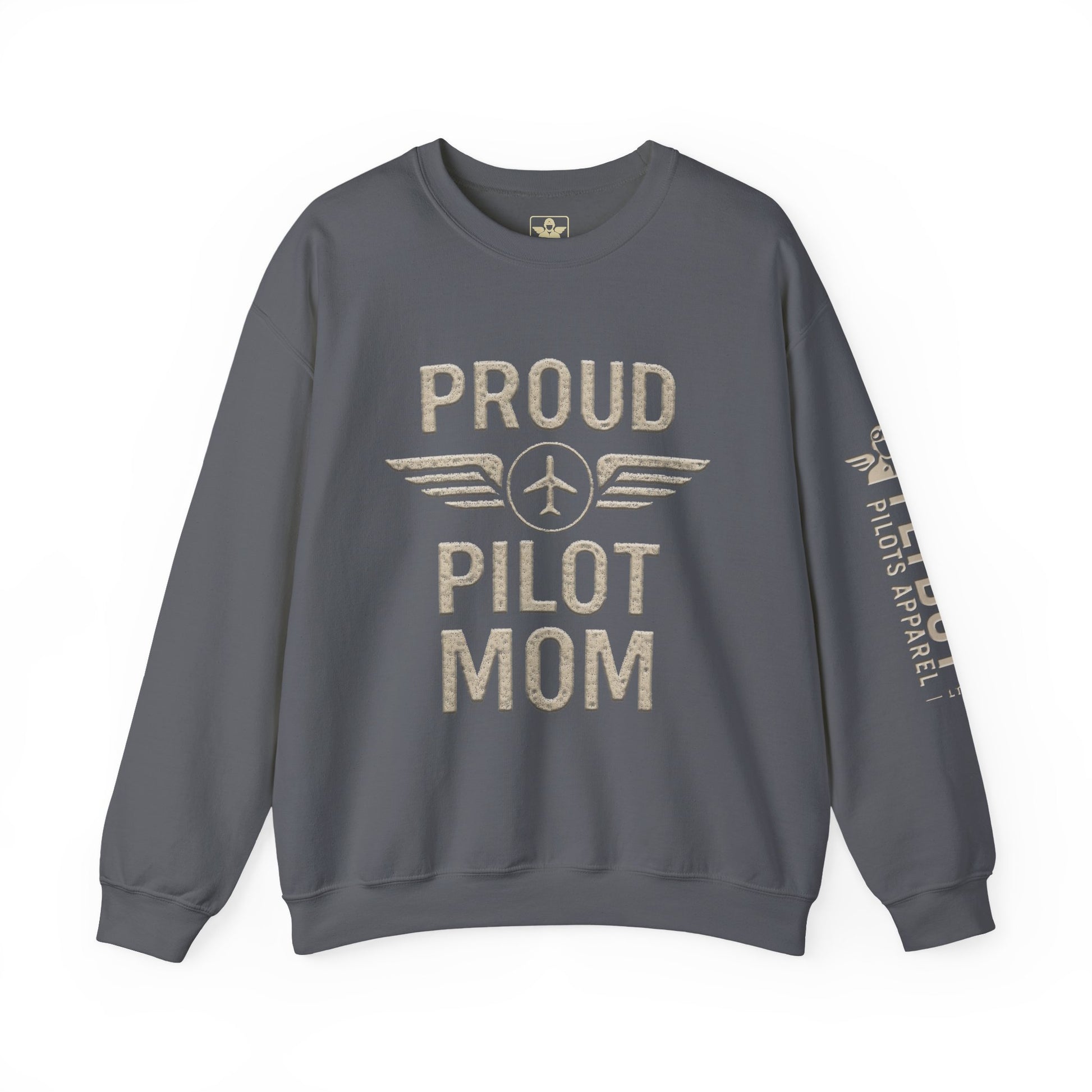 Proud Pilot Mom - Crew Neck Sweatshirt