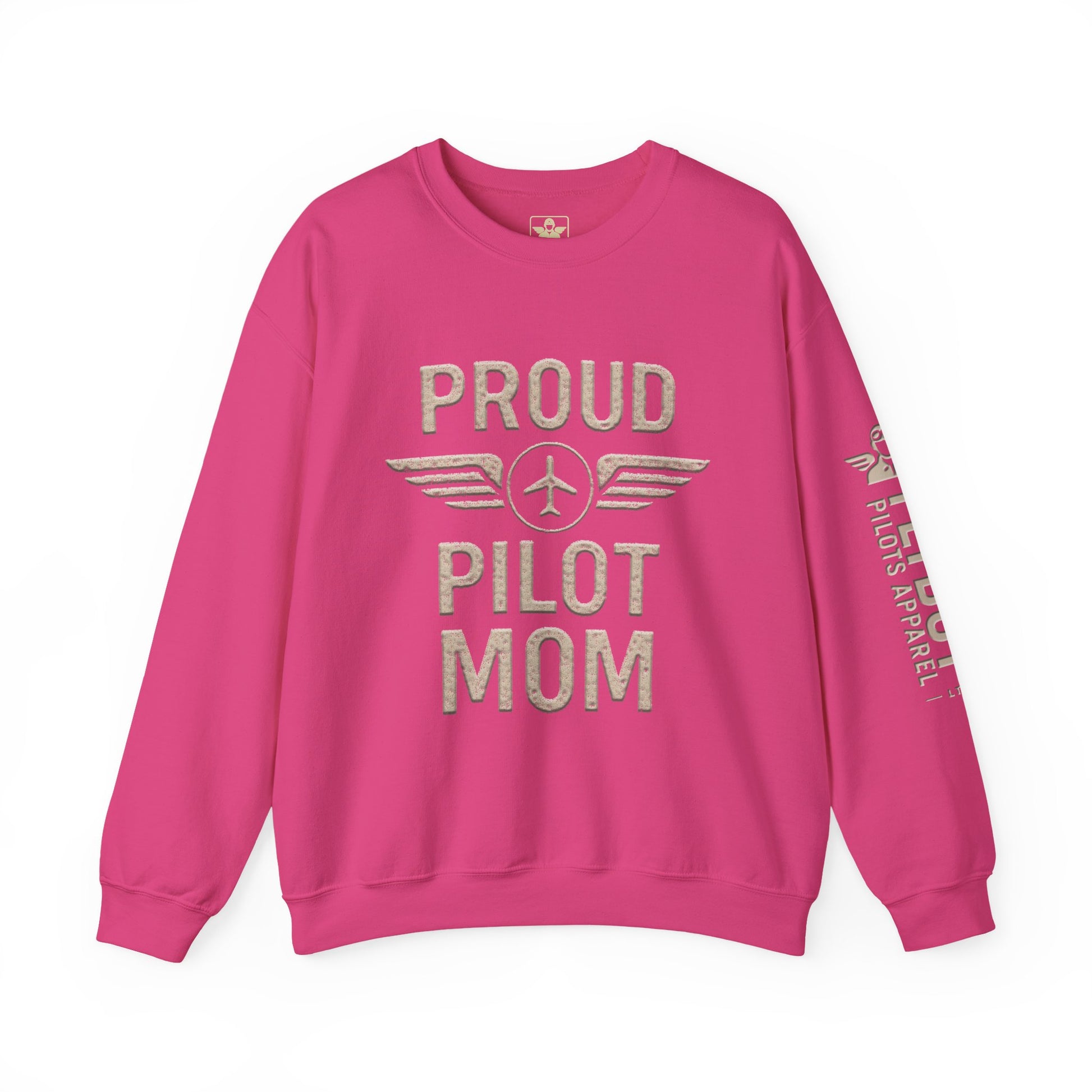 Proud Pilot Mom - Crew Neck Sweatshirt