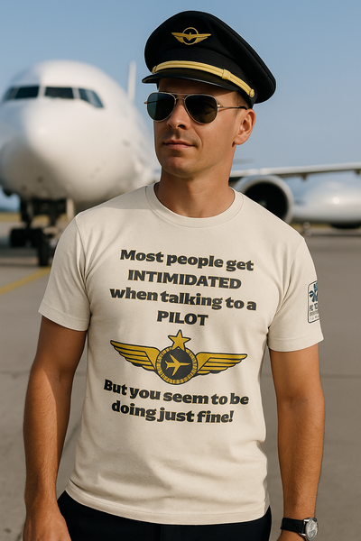 Most people get intimidated when talking to a pilot.. - T-Shirt