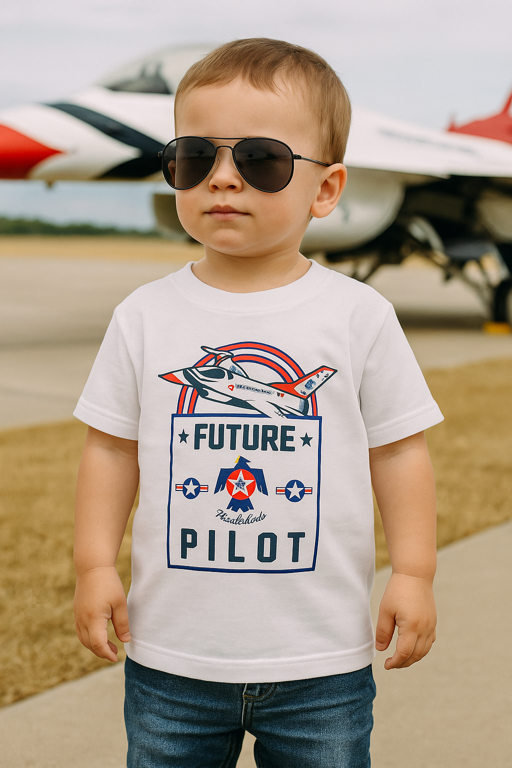 Future Thunderbirds Pilot (front only) - Toddler Jersey T-Shirt