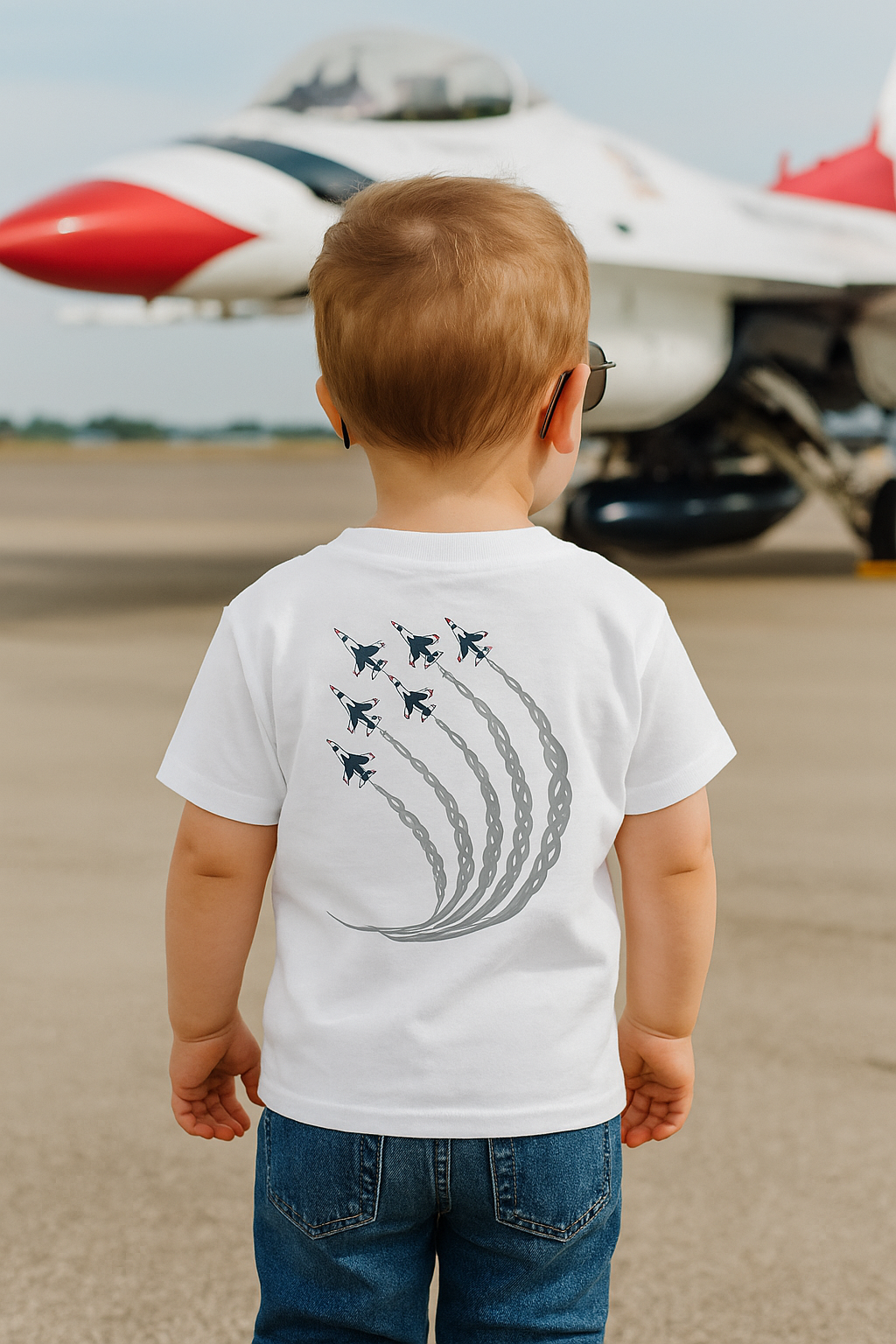 Future Thunderbirds Pilot (front/back) - Toddler Jersey T-Shirt