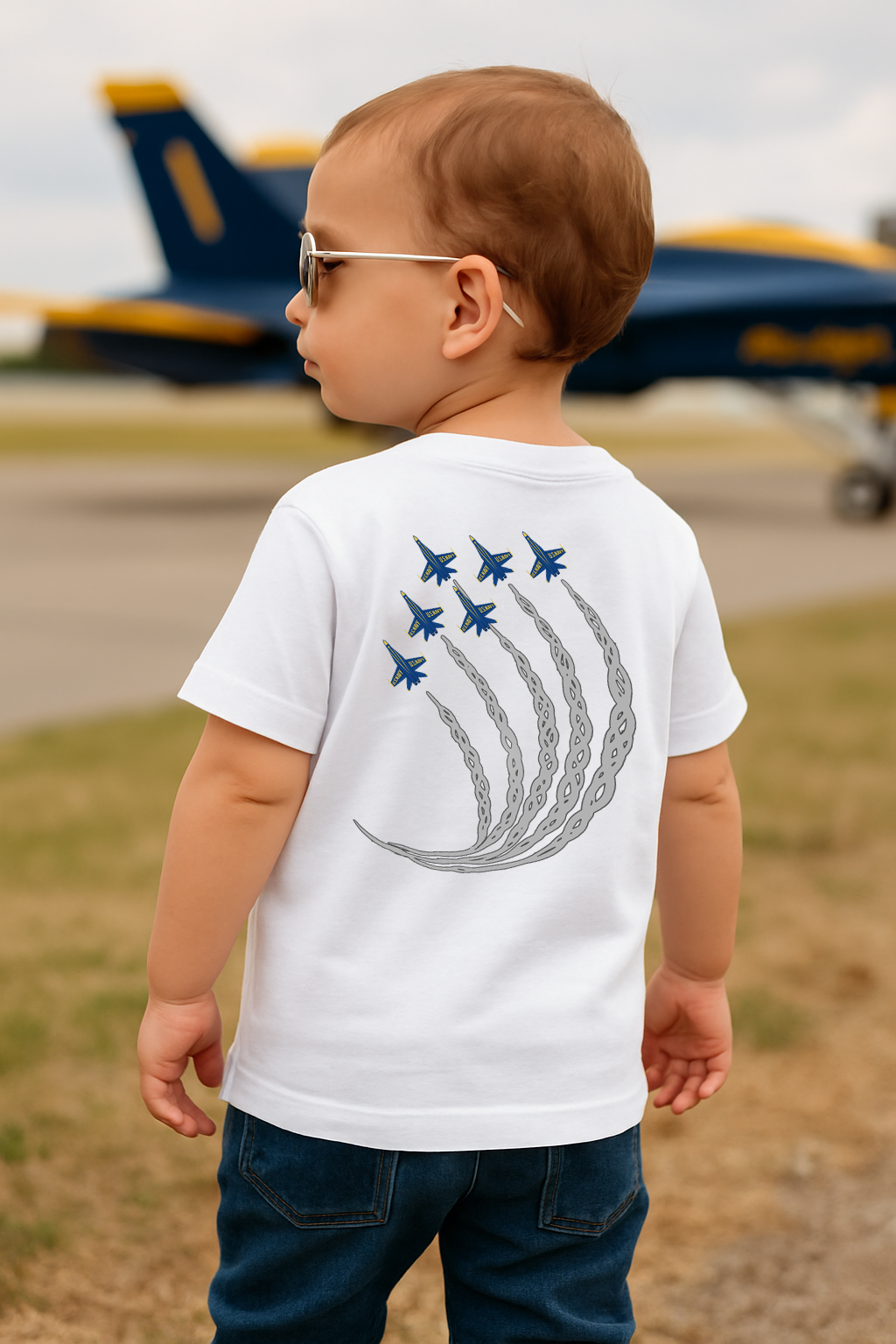 Future Blue Angels Pilot (front/back) - Toddler Jersey T-Shirt