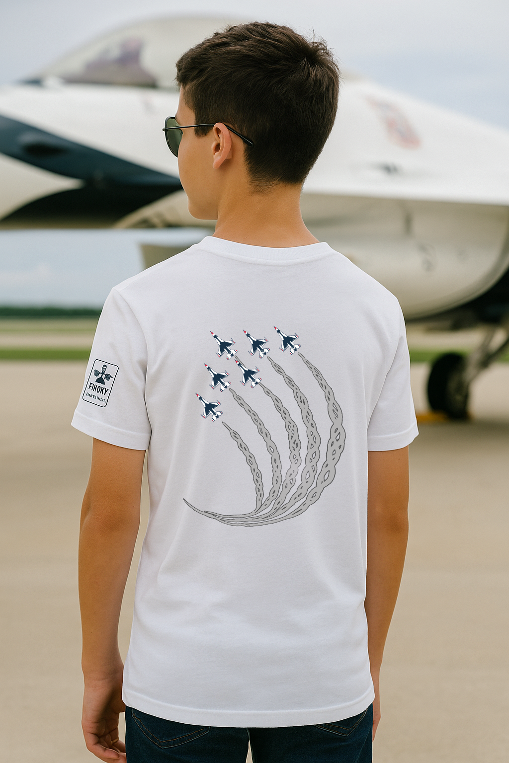 Future Thunderbirds Pilot (front/back)- Young Adult/Teen Jersey Tee