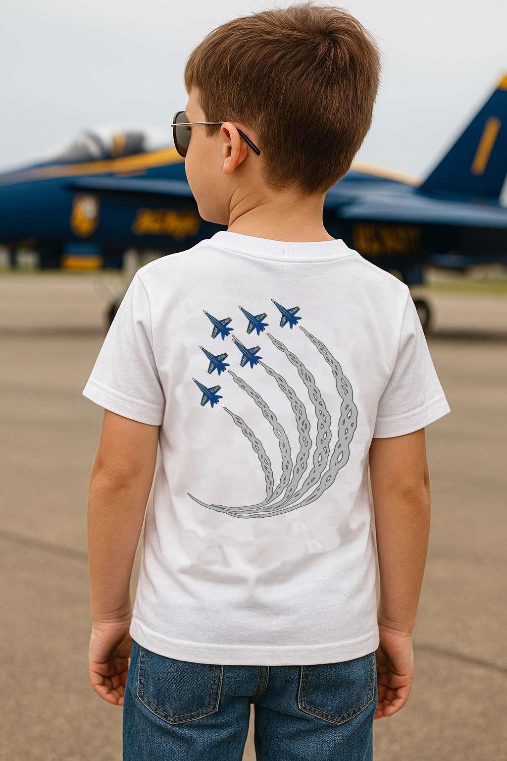 Future Blue Angels Pilot (front/back)- Youth Jersey Tee