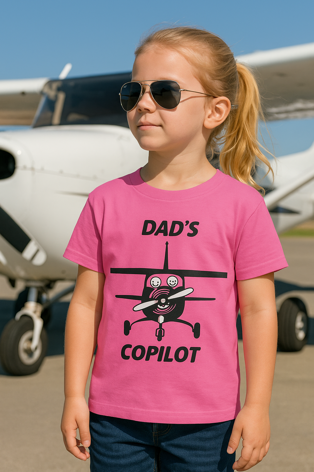 Dad's Copilot - Youth Cotton Tee