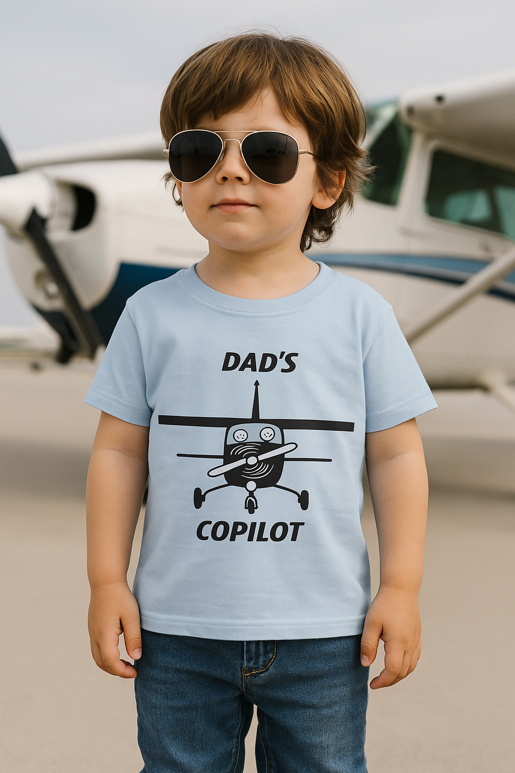 Dad's Copilot - Toddler Cotton Tee