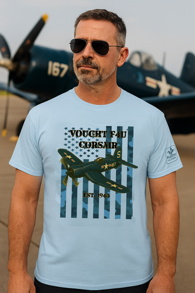 F4U Corsair Camo Flag - T-Shirt