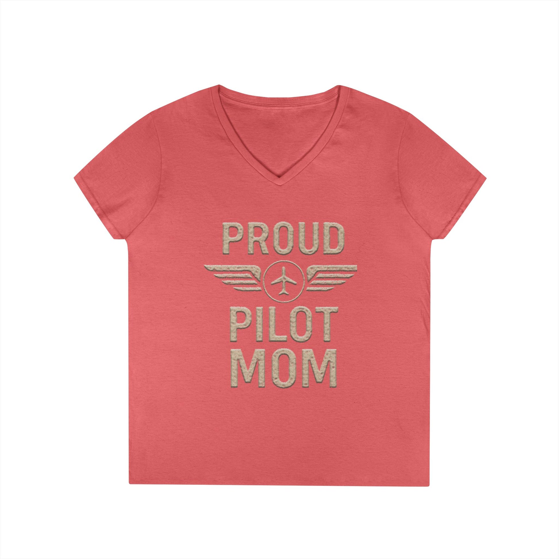 Proud Pilot Mom - Ladies V-Neck