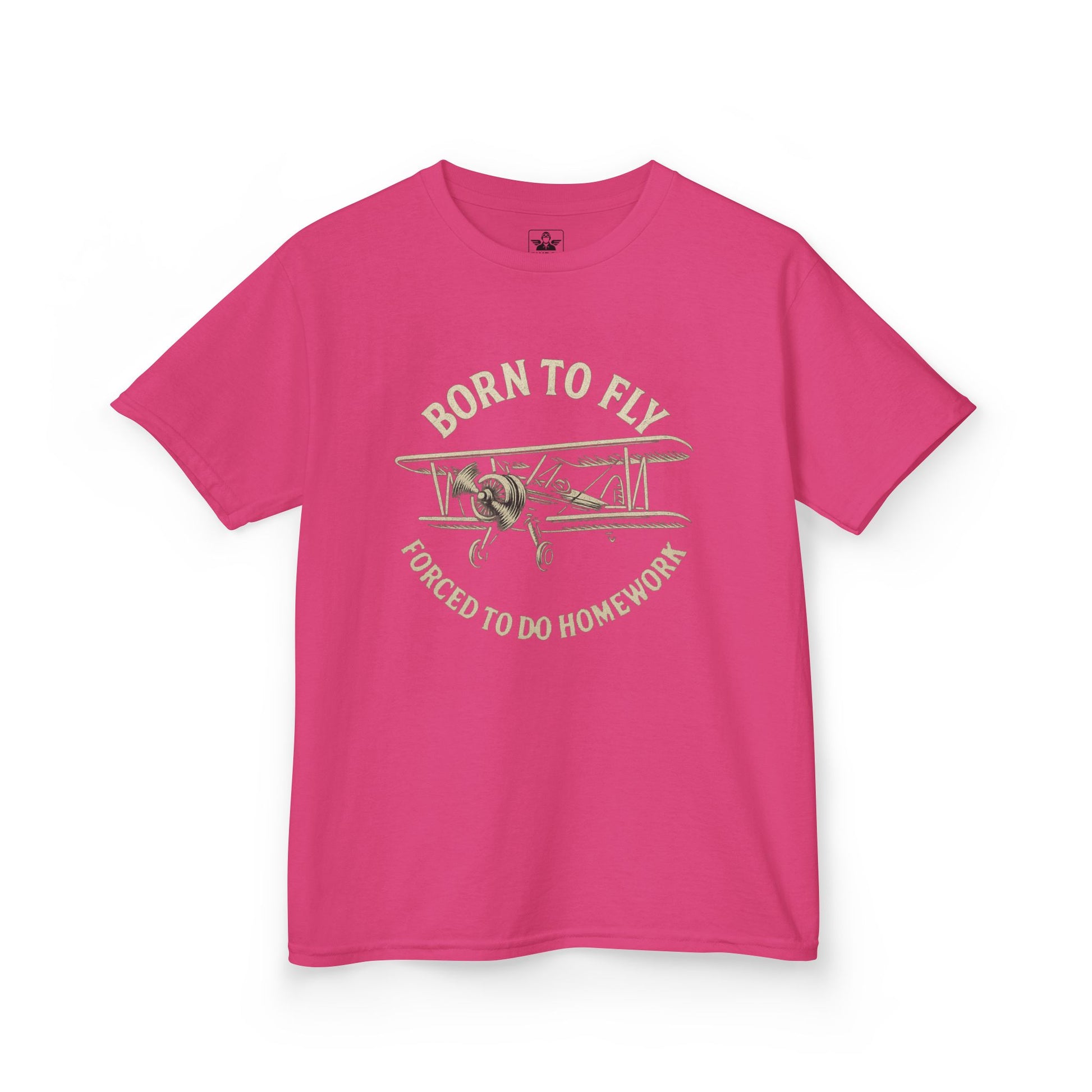 Born to Fly, Forced to do Homework - Youth Cotton Tee