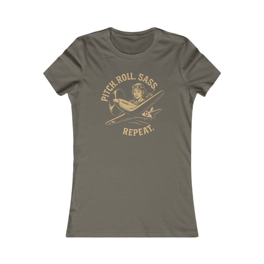 Pitch, Roll, Sass, Repeat - Ladies Crew Neck