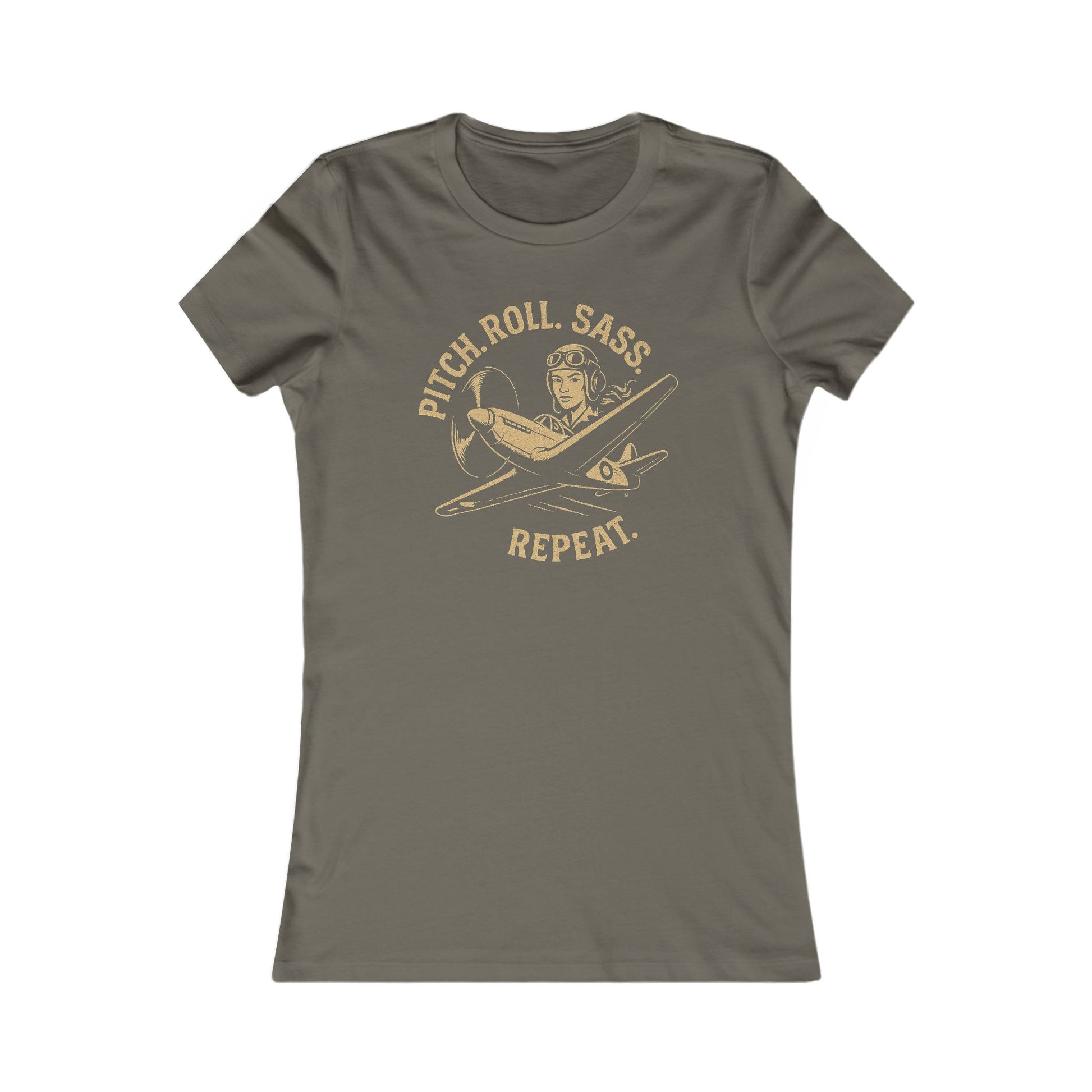 Pitch, Roll, Sass, Repeat - Ladies Crew Neck