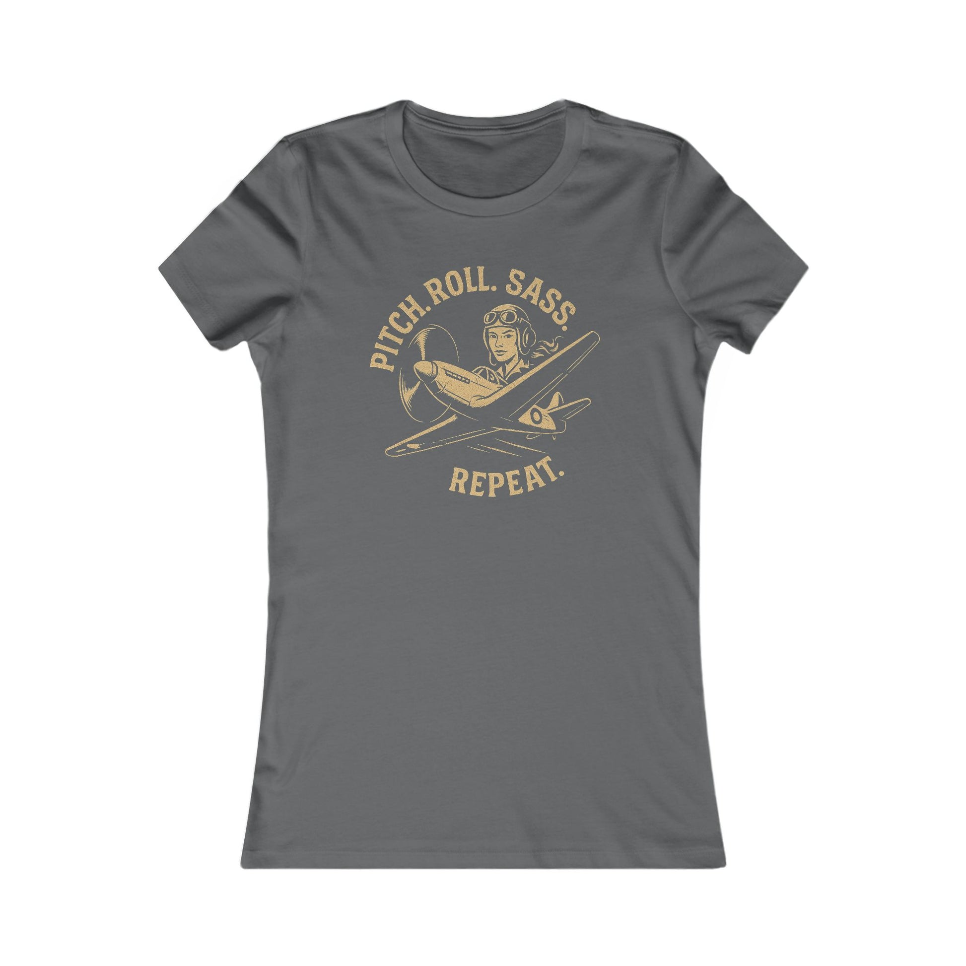 Pitch, Roll, Sass, Repeat - Ladies Crew Neck
