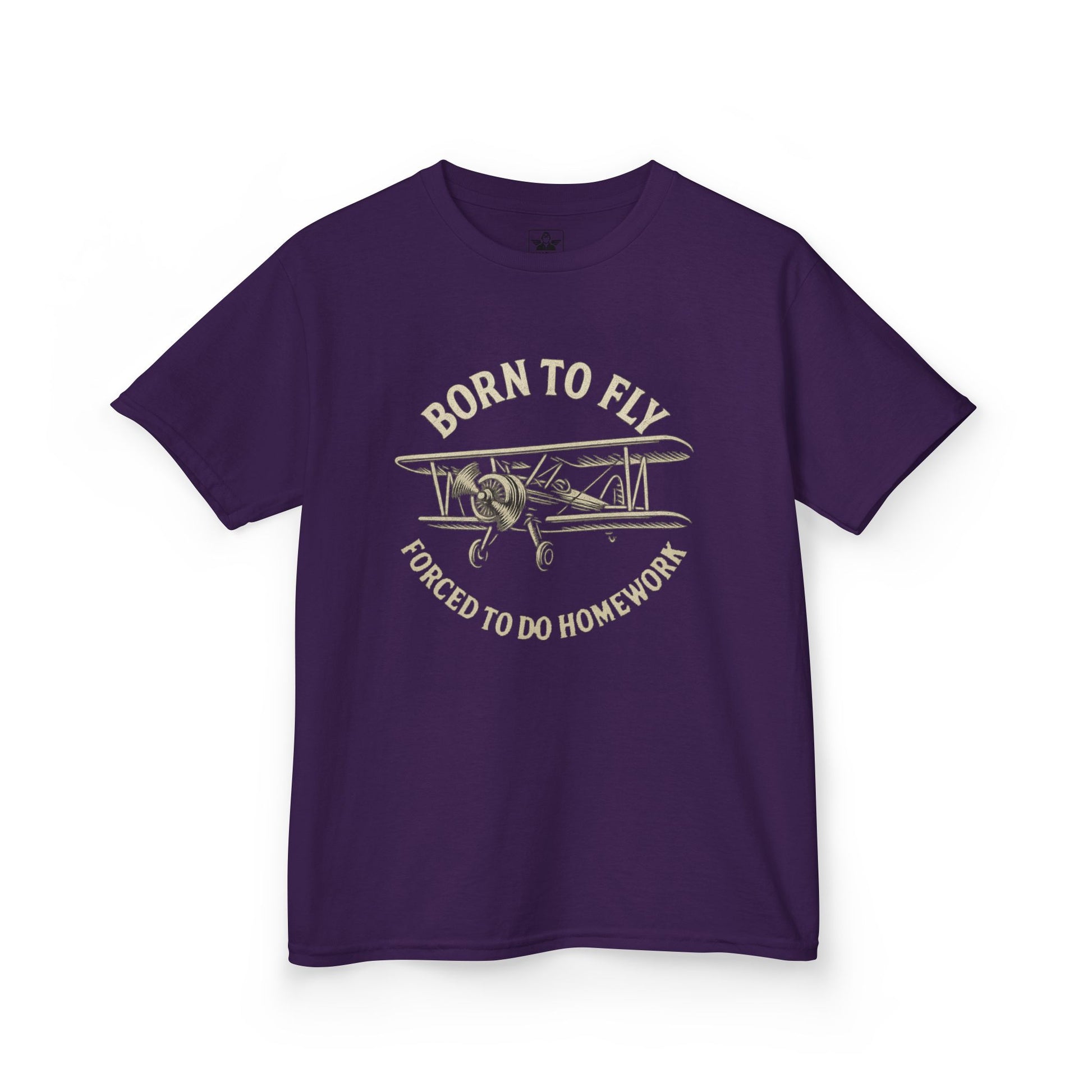 Born to Fly, Forced to do Homework - Youth Cotton Tee