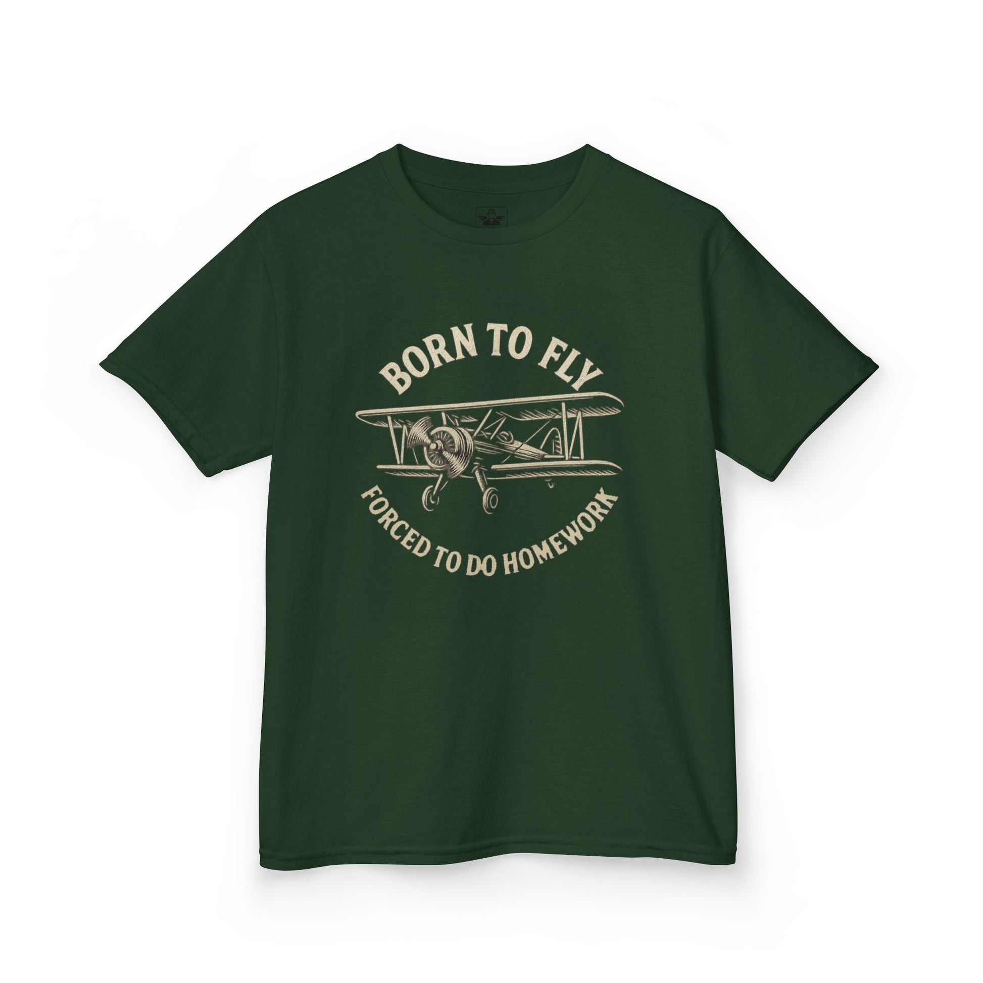 Born to Fly, Forced to do Homework - Youth Cotton Tee