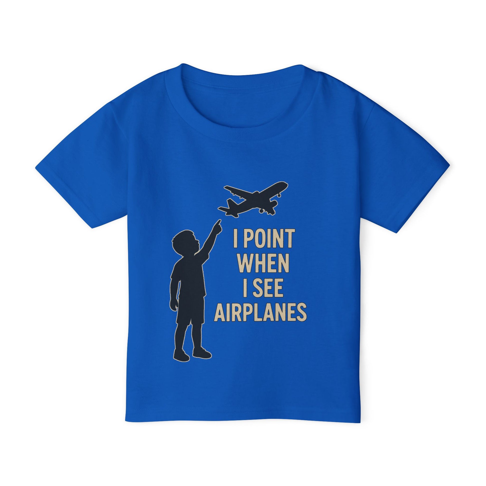 I point when I see Airplanes - Toddler Cotton Tee