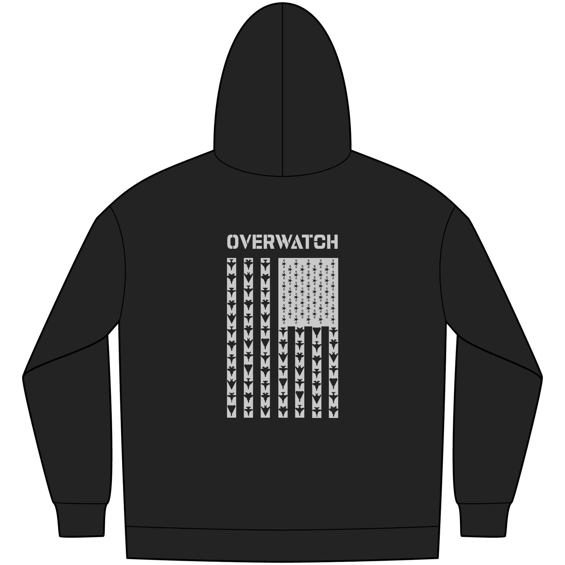 Overwatch American Flag Jets - Hoodie - Back/Logo Front