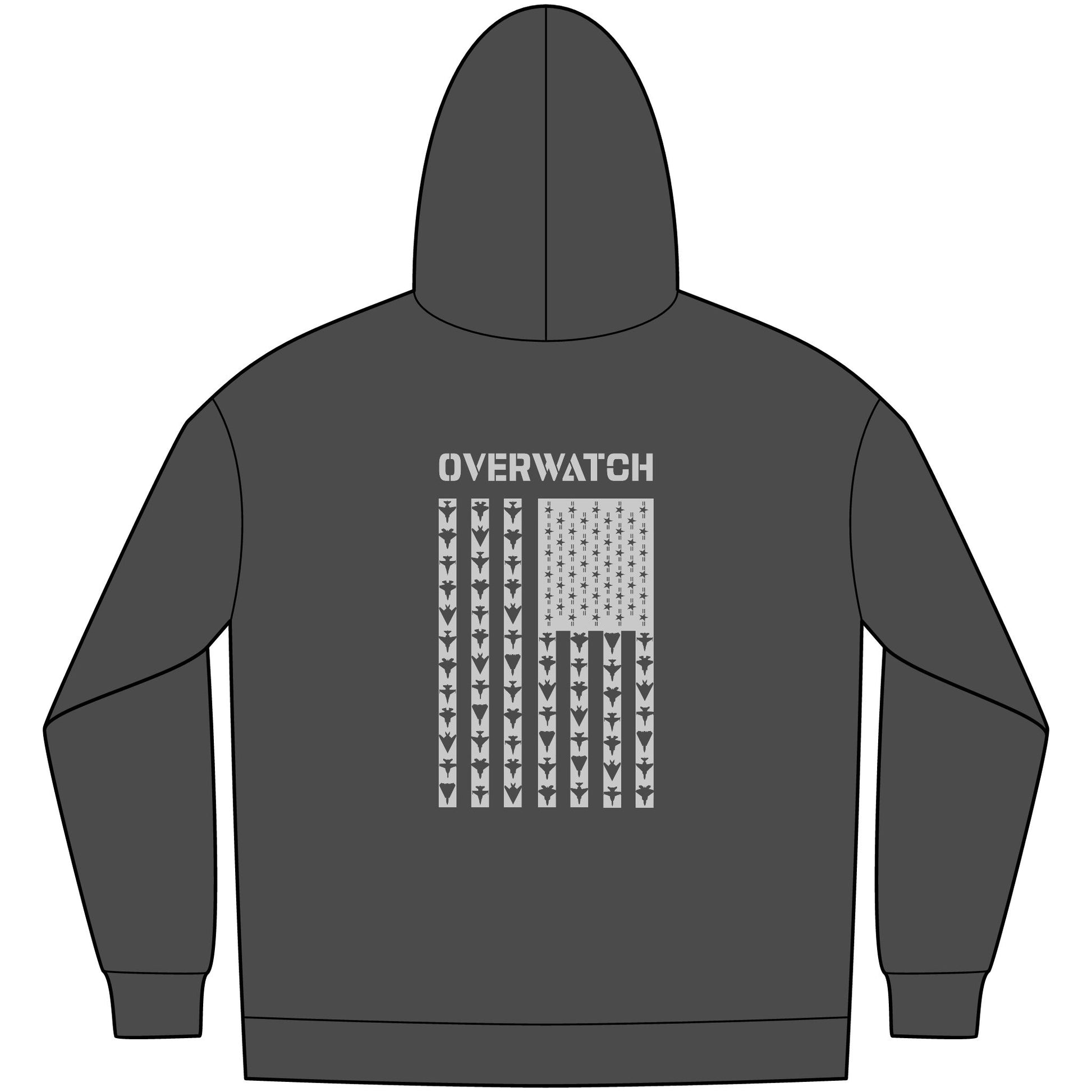 Overwatch American Flag Jets - Hoodie - Back/Logo Front