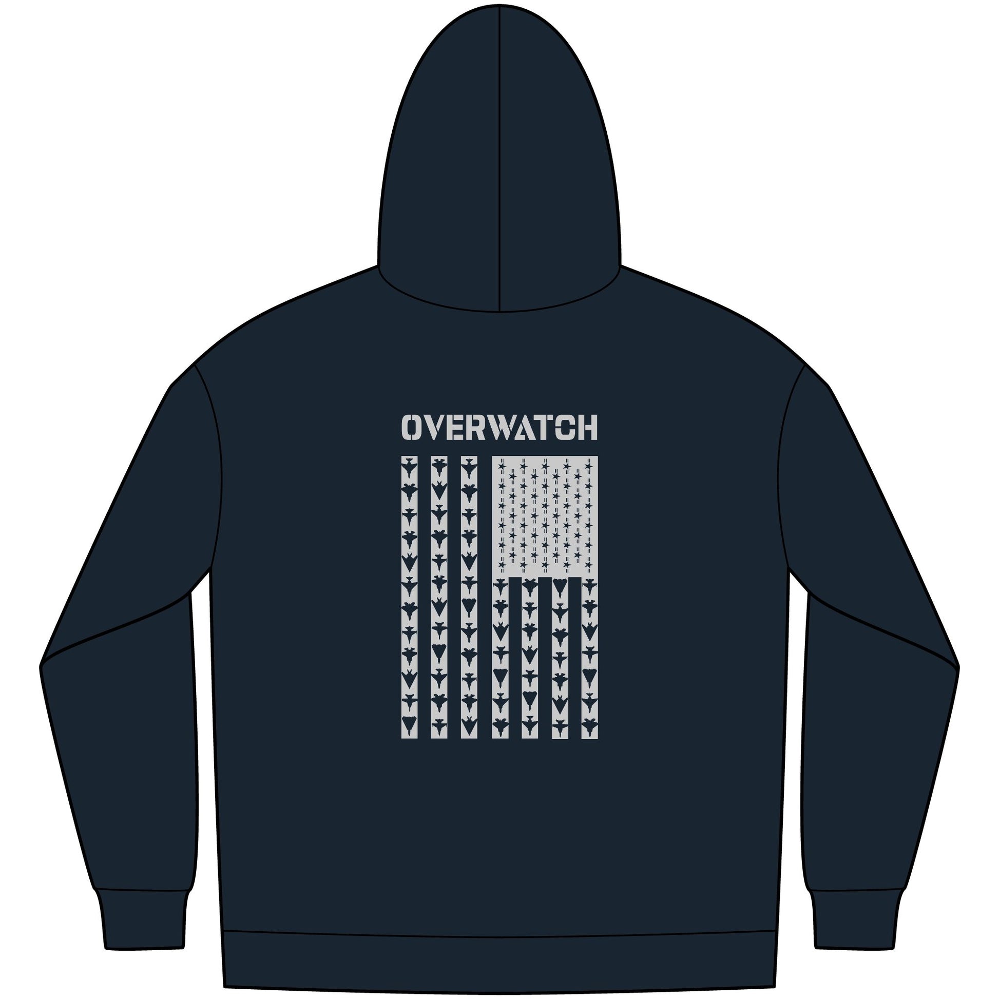 Overwatch American Flag Jets - Hoodie - Back/Logo Front