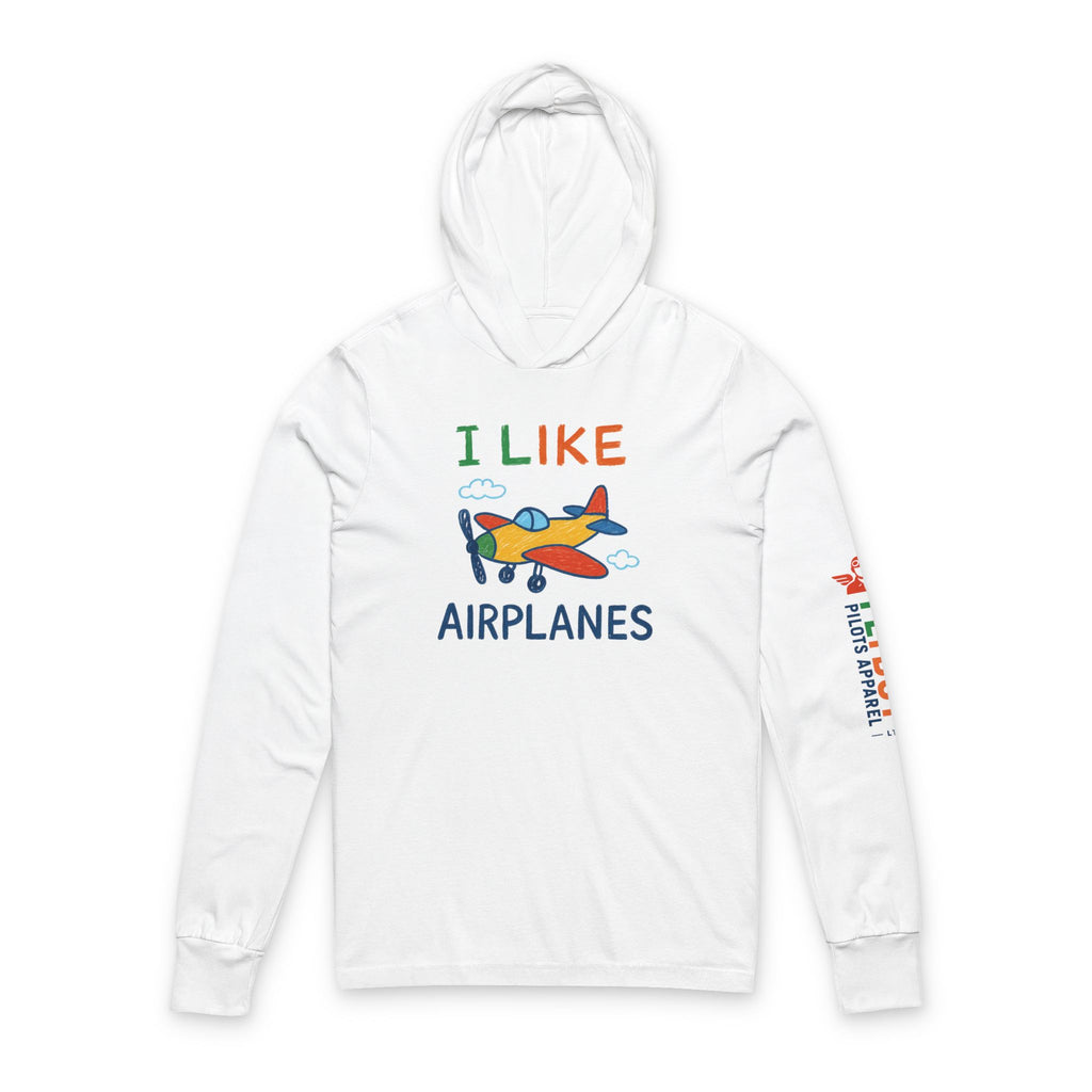 I Like Airplanes - Long Sleeve Hooded Tee