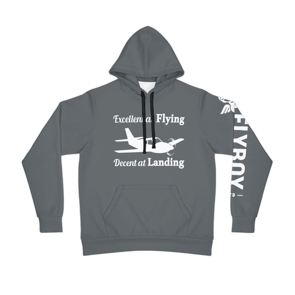 Excellent at Flying, Decent at Landing - Athletic hooded sweatshirt