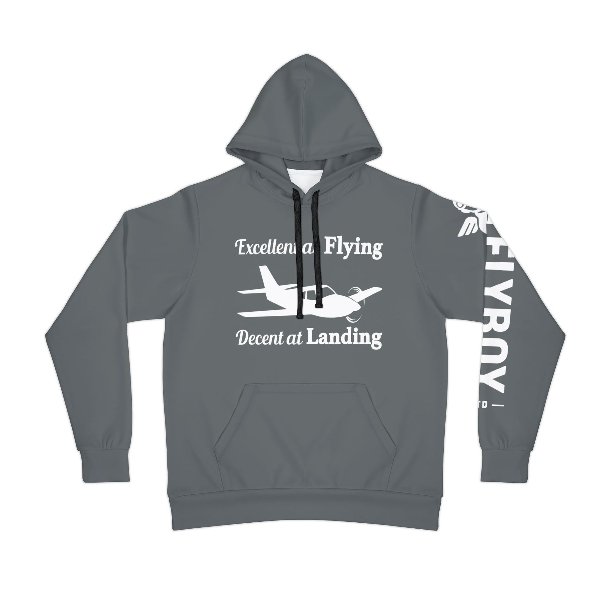 Excellent at Flying, Decent at Landing - Athletic hooded sweatshirt