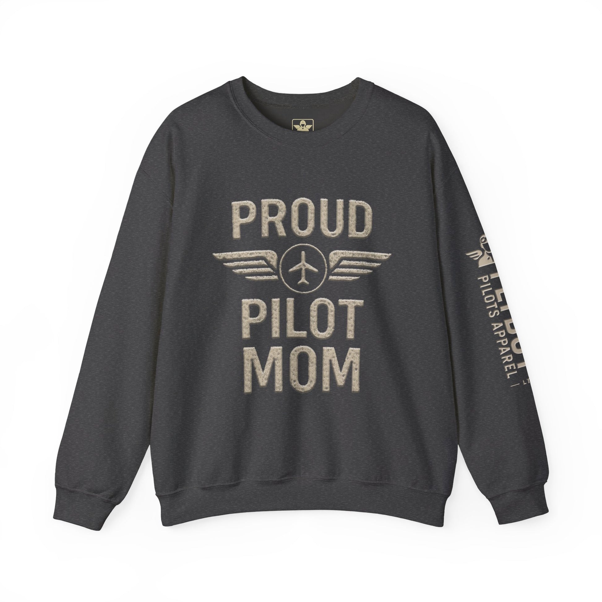 Proud Pilot Mom - Crew Neck Sweatshirt