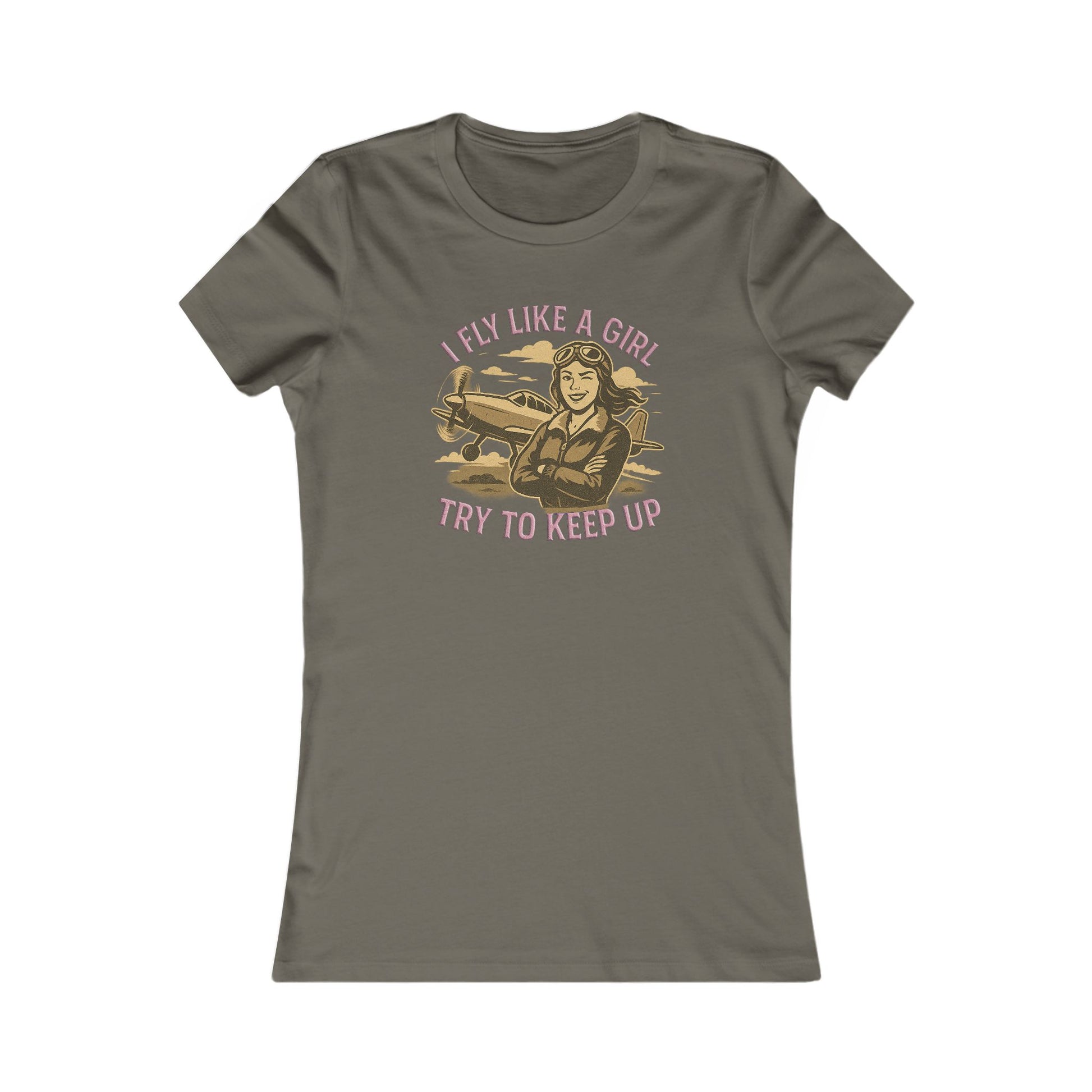I Fly Like a Girl, Try to Keep Up - Ladies Crew Neck