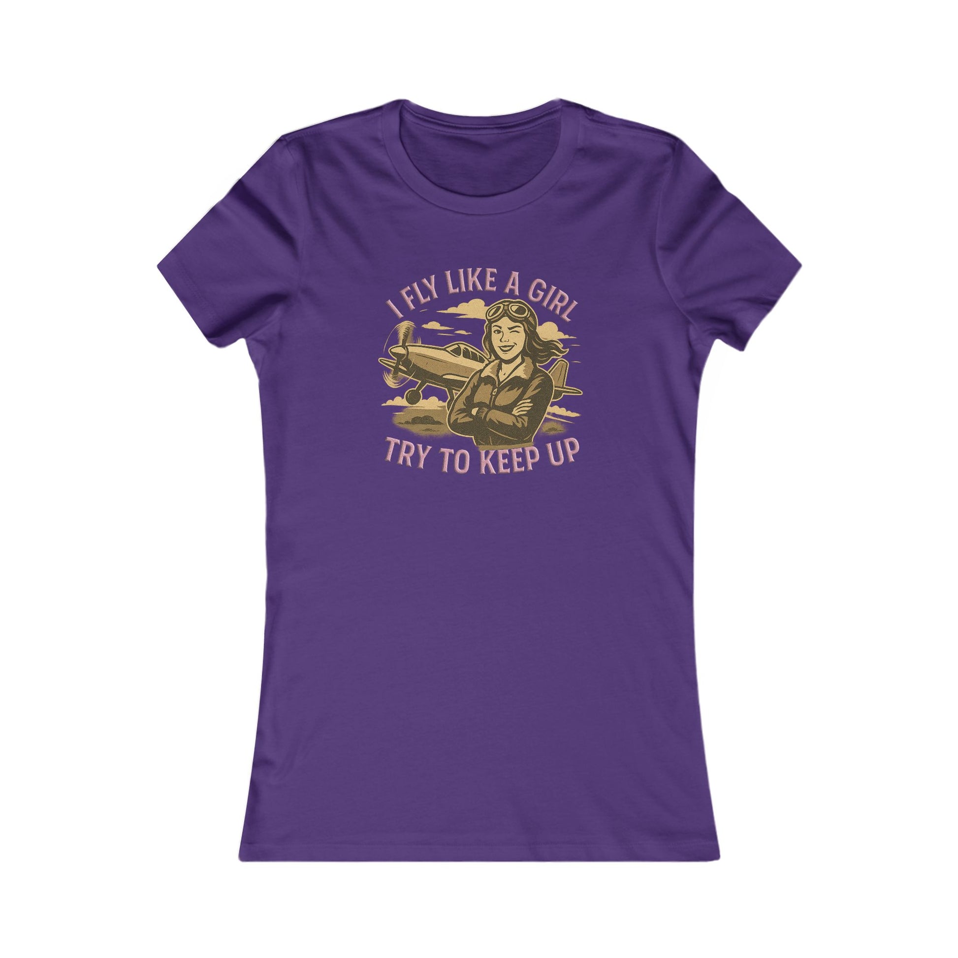 I Fly Like a Girl, Try to Keep Up - Ladies Crew Neck