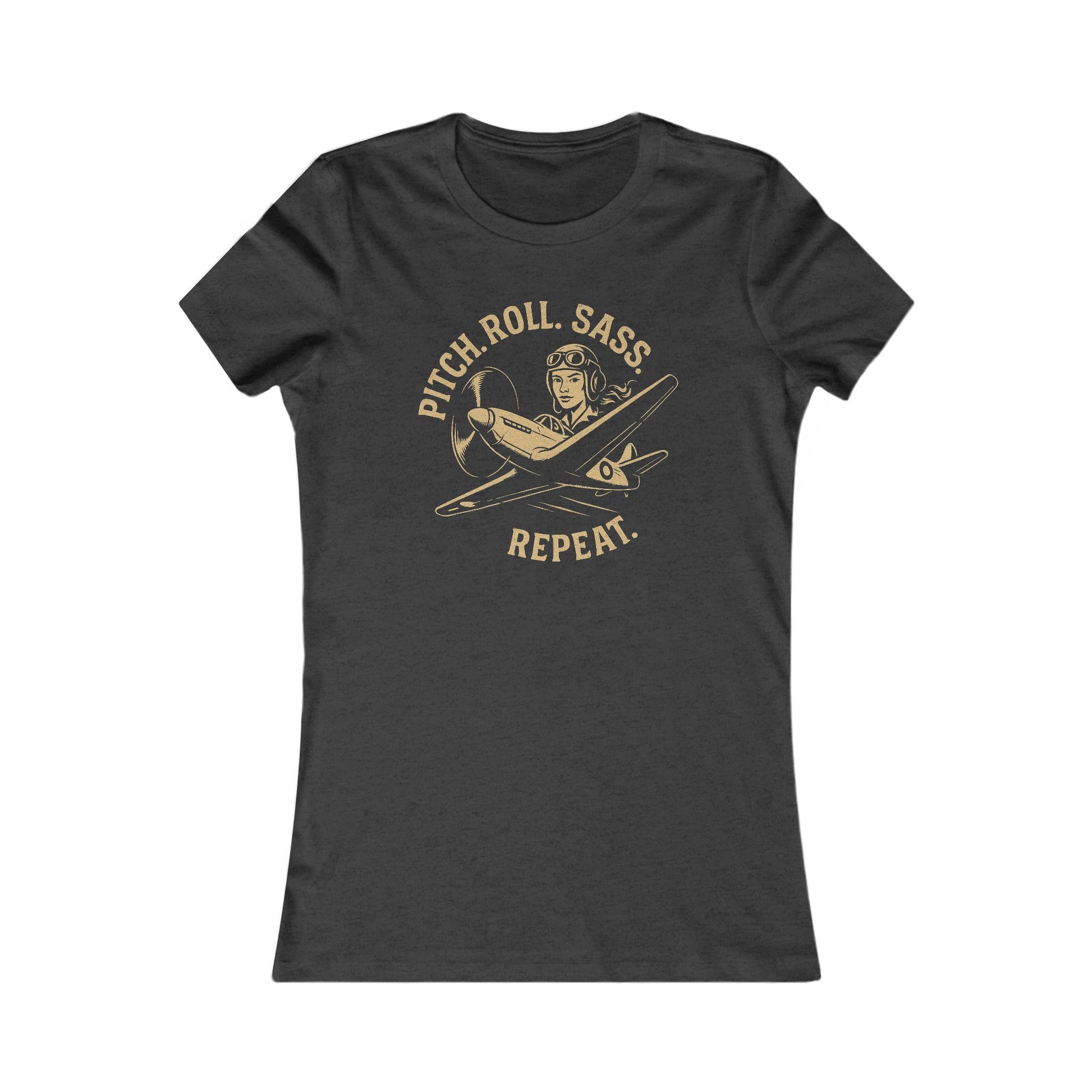 Pitch, Roll, Sass, Repeat - Ladies Crew Neck
