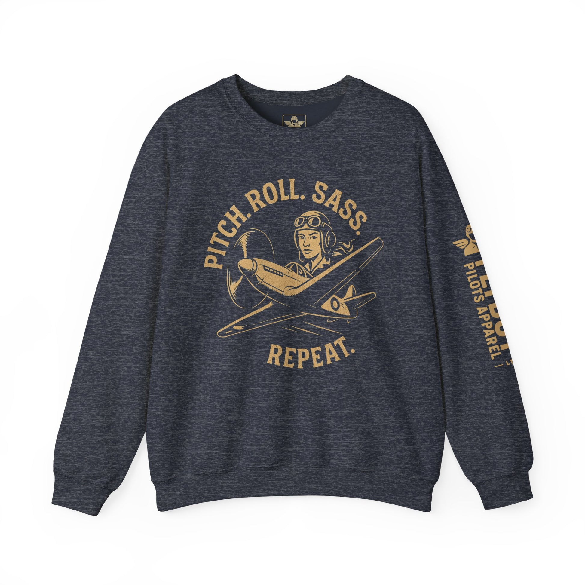 Pitch. Roll. Sass. Repeat - Crew Neck Sweatshirt